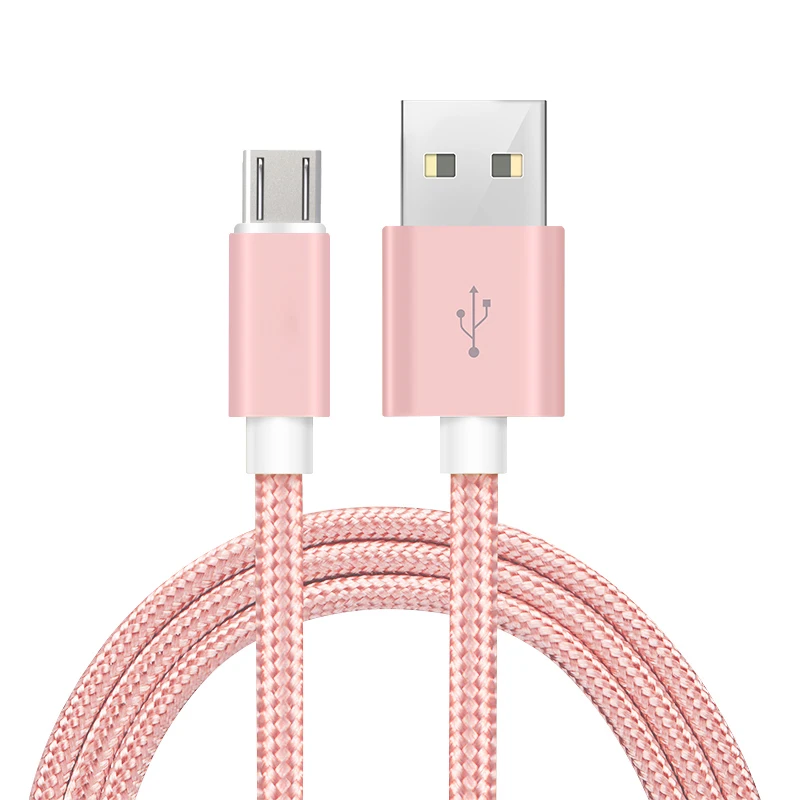 Factory Price Custom Nylon Braided best fast Charging Data Cable for Android USB Cable