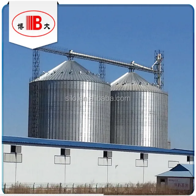 10000t galvanized grain storage tank silo with flat bottom selling on competitive price