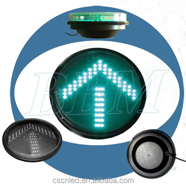 Road crossing arrow led traffic signal lights