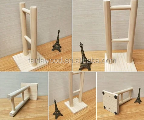 Eco-friendly Pine solid Wooden Headphone Stand Custom Handmade Headphone Display Rack