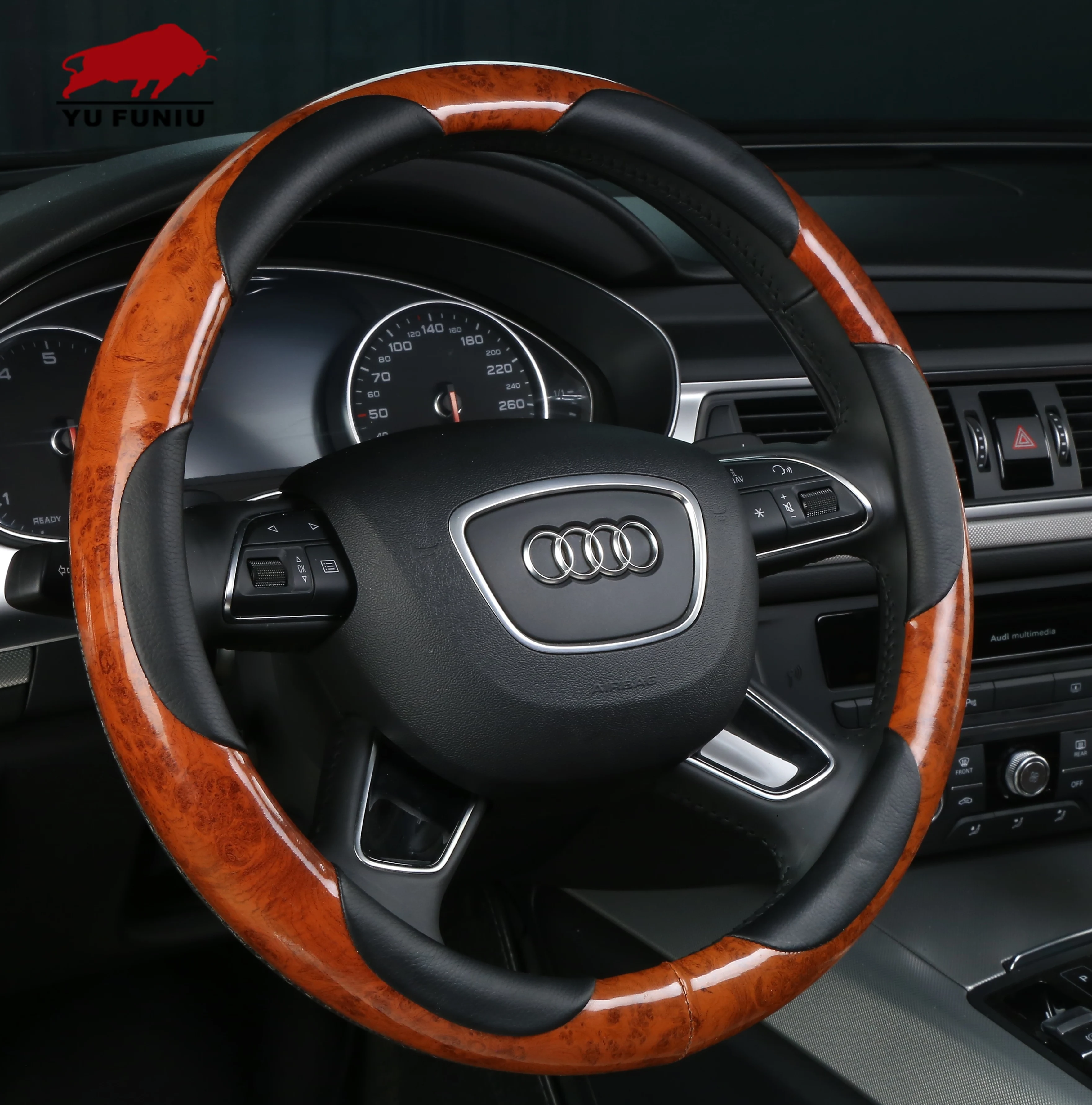 Деревянный чехол на руль автомобиля для внутреннего украшения