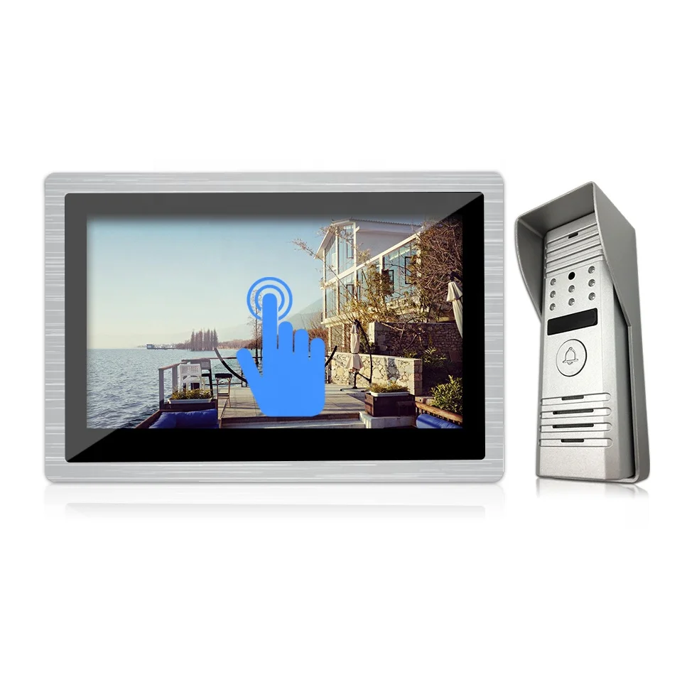 10.1 Inch Smart home video door phone  full hd video intercom support to connect up to 6 indoor monitors