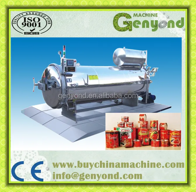 Latest water shower type horizontal Retort sterilizer /steam water spray autoclave for food and beverage