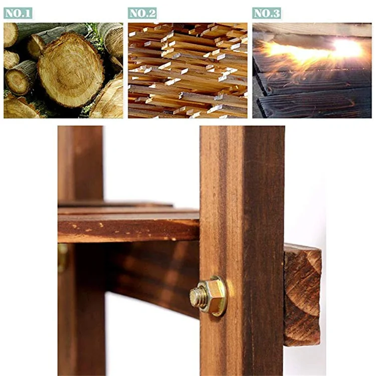
High quality indoor wooden plant stand display flower pot shelf 