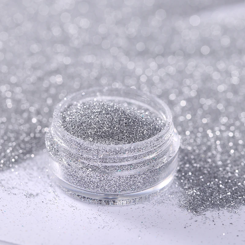 Bulk Sale Shining Silver White Fine Glitter Powder for Paint