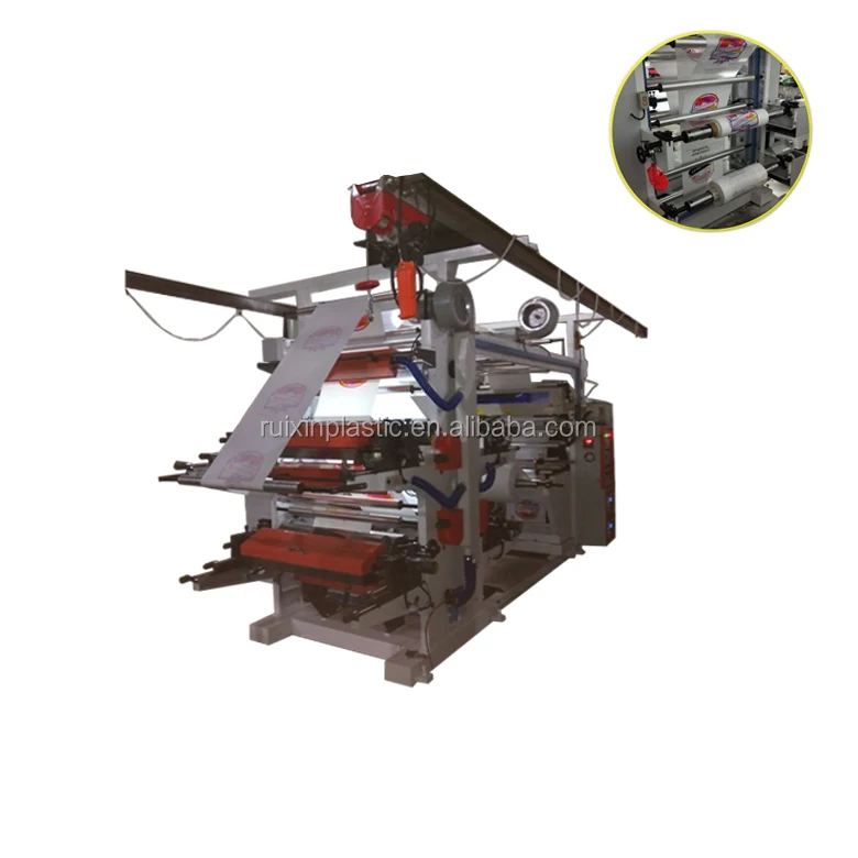 Four Colors YT Series Flexographic Printing Machine For PE PP PVC POF BOPP Plastic Film Bag