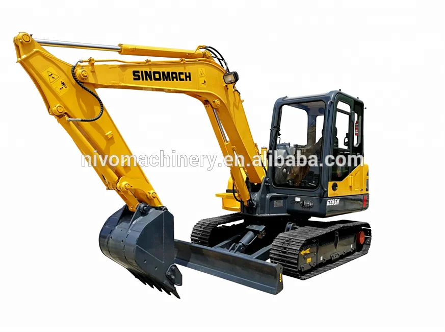 SINOMACH E65 6 ton mini turning around 360 angle hydraulic crawler excavator, accessories or after sales quick wear parts