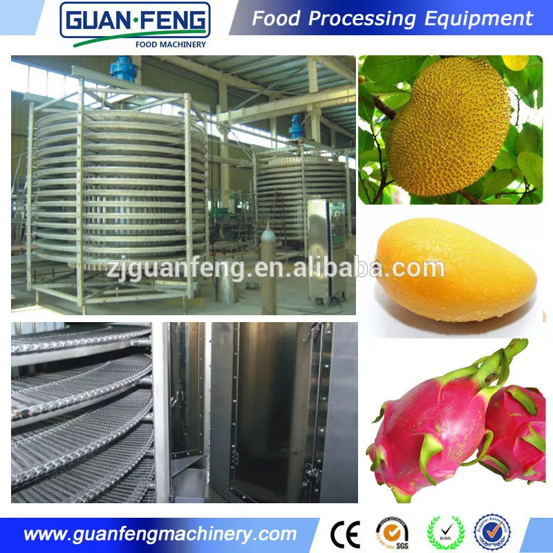 Frozen Shrimp Machine Spiral IQF Individual Quick Freezing Freezer