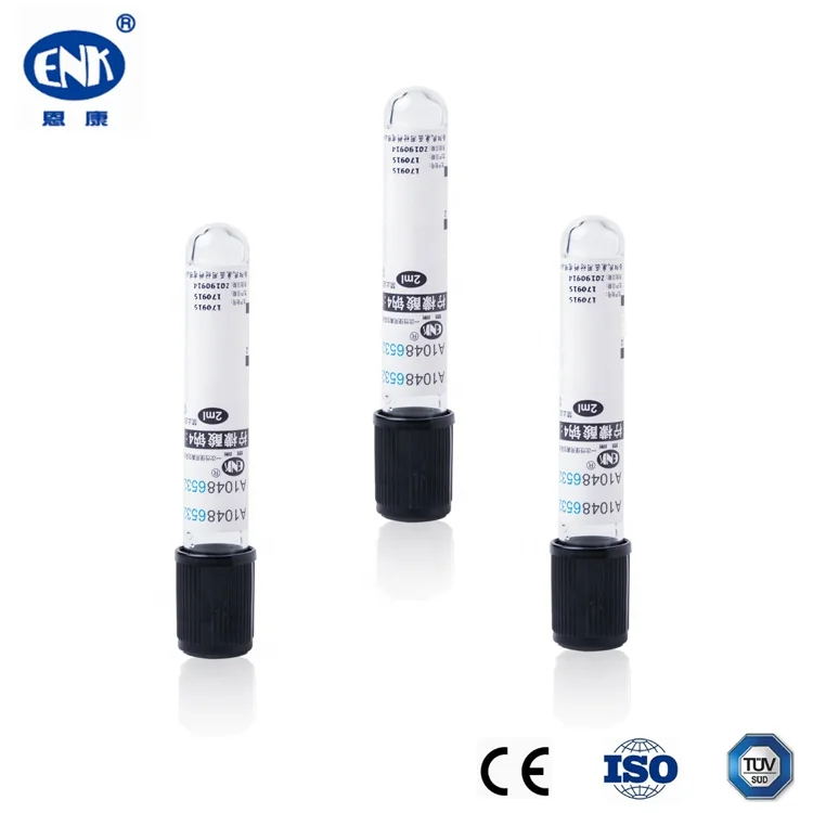 ESR vacuum blood collection tube, black cap sodium citrate 1:4