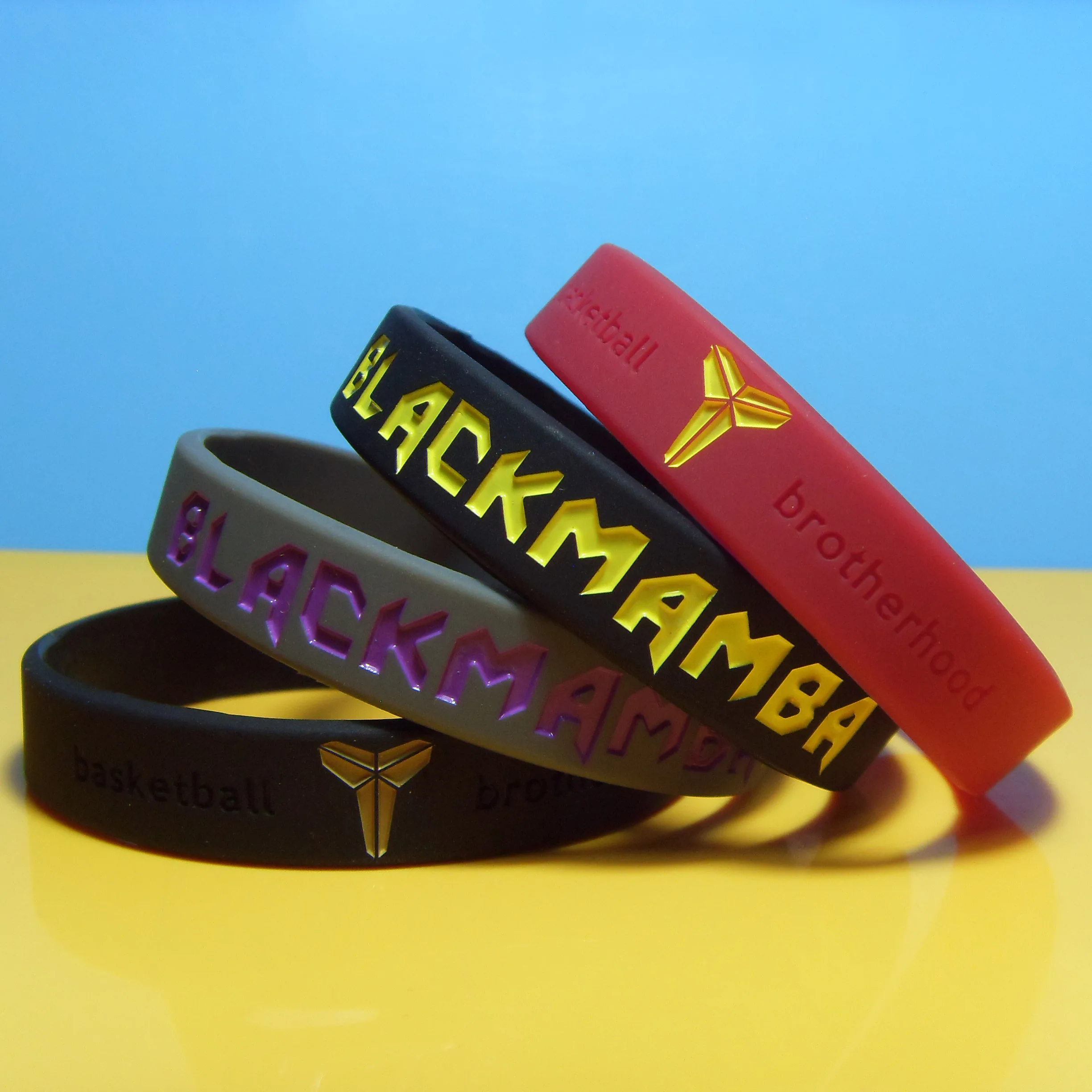 Cool Design Personalized Basketball Silicone Wristbands Elastic Multiple Colors Sports Baller Silicone Bracelets