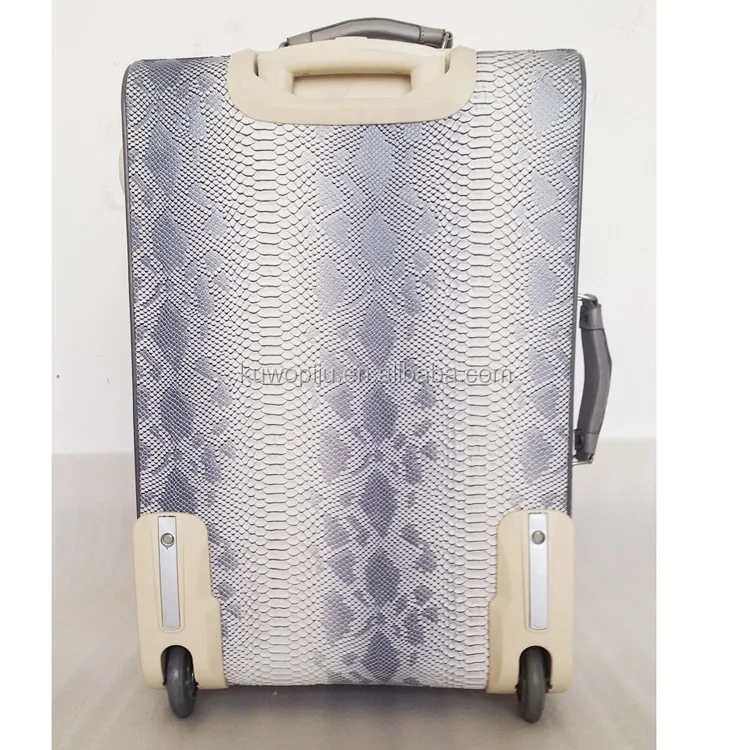 snake skin pu leather valise 5 pcs trolley luggage suitcase manufacture
