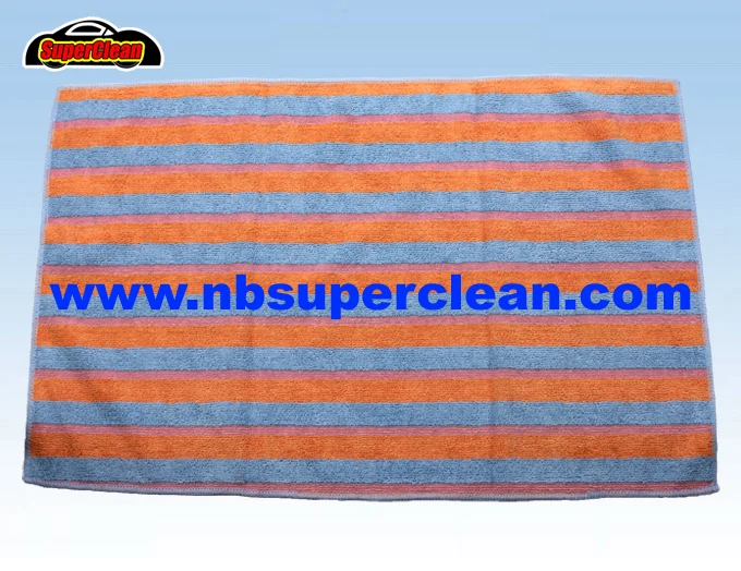 China Supply Cheap Microfiber Stripe Kitchen Towel