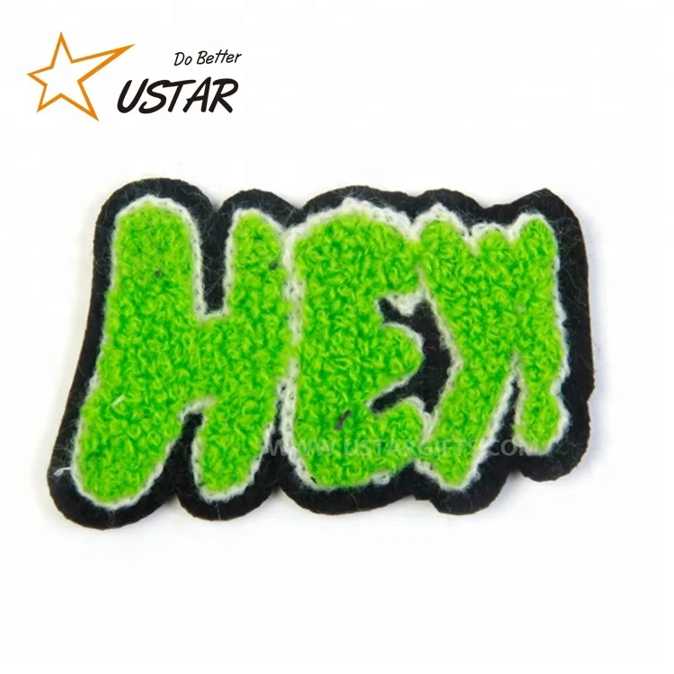 Нет минимального количества заказа, Пришивные персонализированные брендовые модные буквы с логотипом на заказ, крутые джинсы, дешевые нашивки из синели с вышивкой