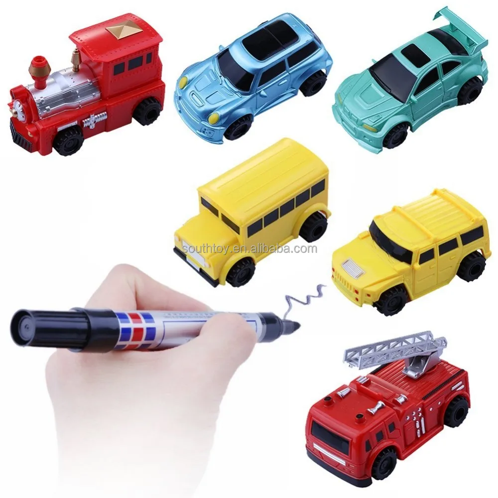 Kids Follow Any Drawn Line Magic Pen and Car Inductive Truck Toys