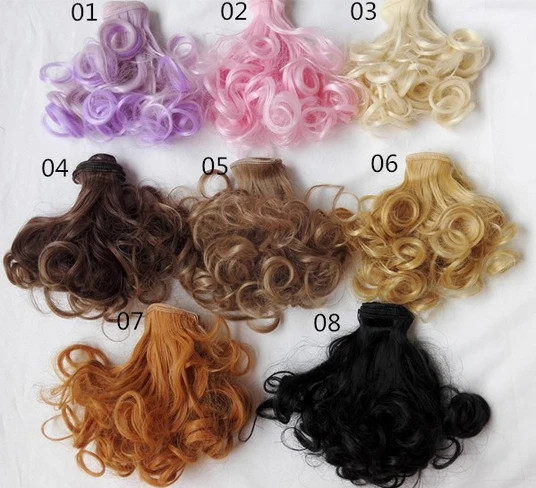 15cm 100cm Pear curls 1 3 1 4 1 6 BJD SD Doll hair DIY doll