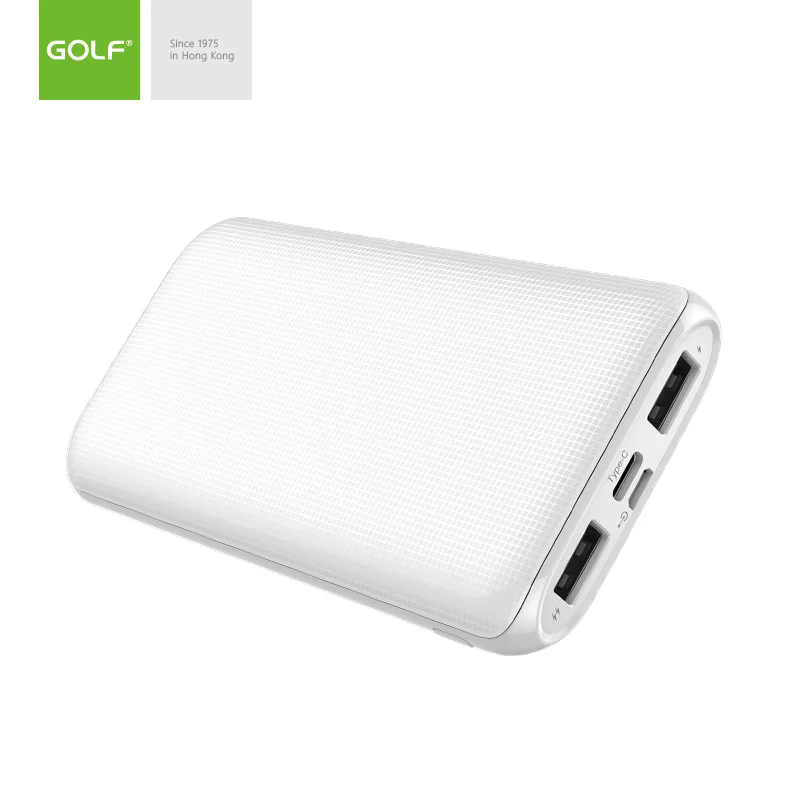 GOLF Manufacturer Double USB Power Bank Lithium Battery Charging Case LED Display Portable Laptop Power Bank 10000mah For Mobile