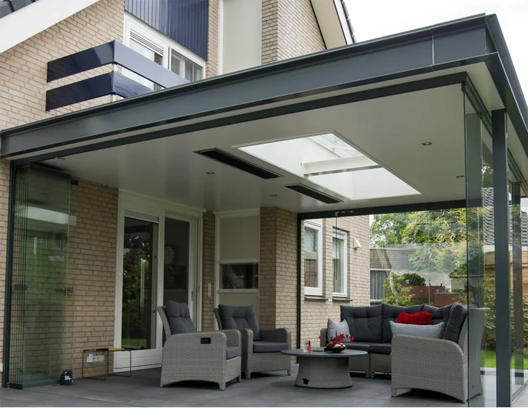 High Quality Aluminium Alloy Black Infrared Heater Patio Heater for Terrace