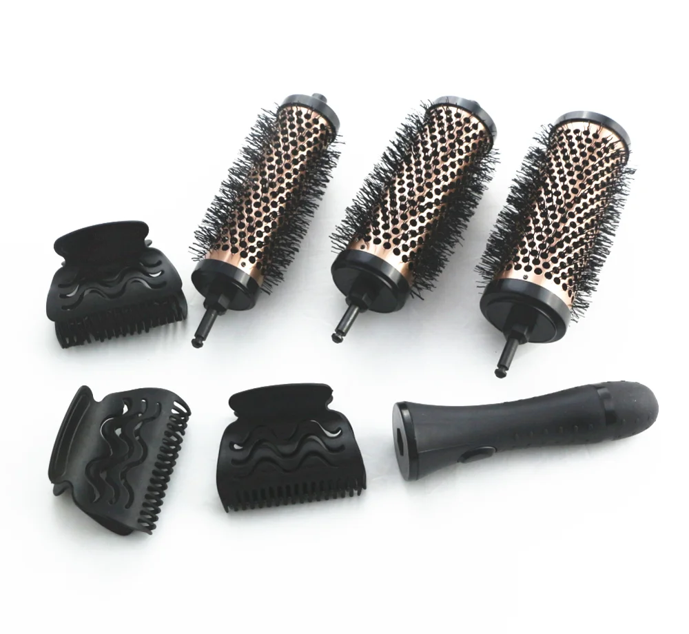 Detachable hair brush set with clips new style ceramic ionic removable handle hair brush