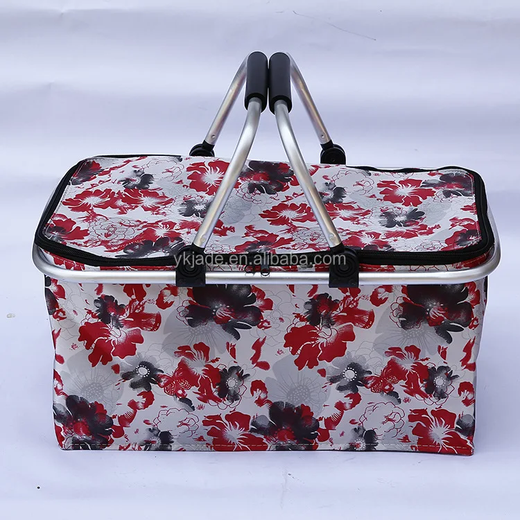 High Quality China Polyester Cheap Picnic Basket Cheaper stock shopping baskets for supermarkets shopping carriage