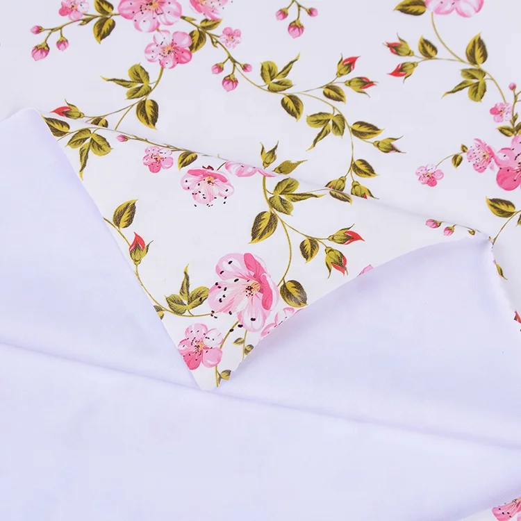 2019 китайские производители водонепроницаемая ткань из искусственной кожи с цветочным принтом для дождевика