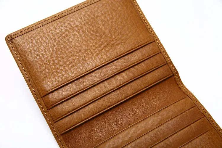 Worth Buying High Grade Top Quality Japan Style Genuine Full Grain Vegetable Tanned Leather Credit Card Holder For Men
