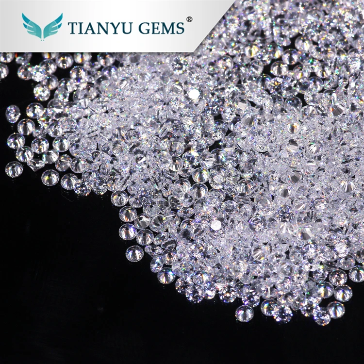 Small size White color diamond cut synthetic gems stones cubic zirconia ring stone peridot CZ