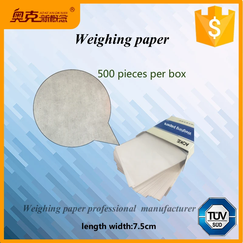 Recommended manufacturers 7.5cm * 7.5cm Balance weighing paper for lab use