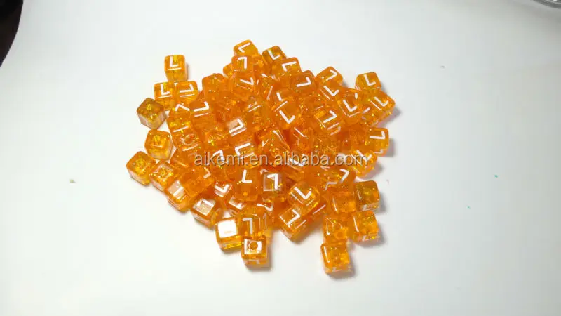 plastic cube alphabet letter beads,plastic single letter alphabet beads with vertical hole,souvenir plastic alphabet beads 12mm