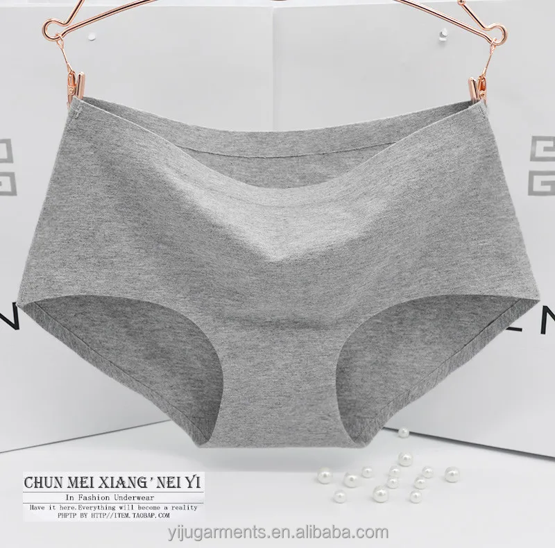 Best selling comfortable women cotton plain dyed brief underwear