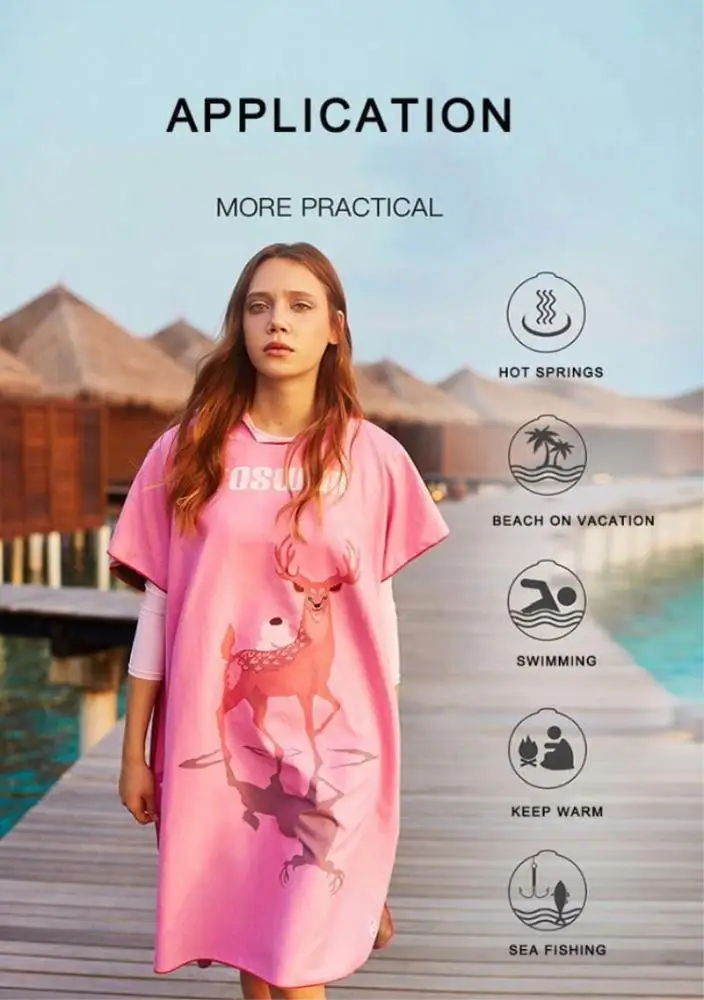 New style face cloth hand towel bath towel swim cloak Hooded Towel Beach Swiming