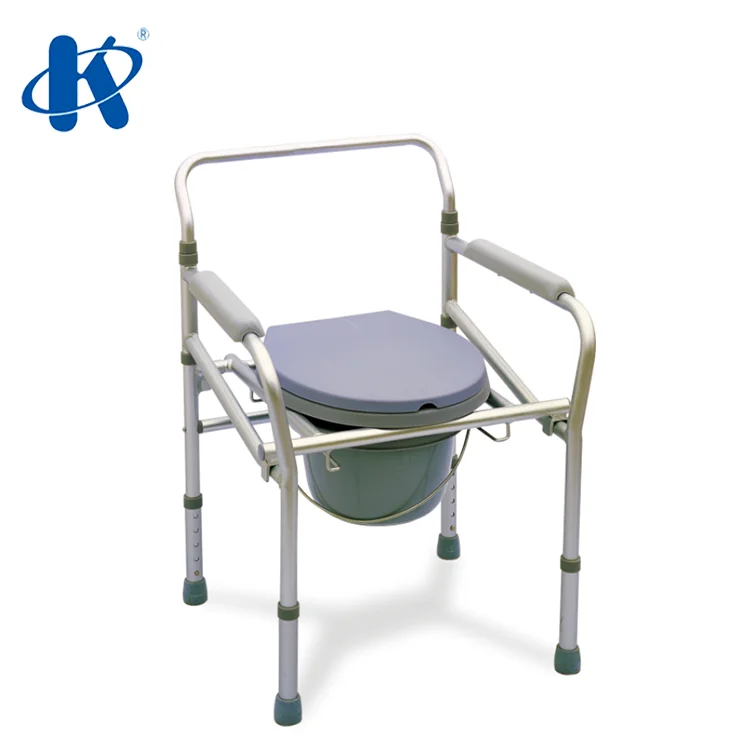 adult potty  folding toilet chair Foldable Powder Coated Steel Frame Commode Chair KY817