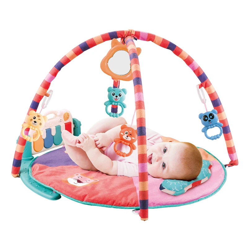 Newborns Gift Baby Activity Center Toddlers Piano Play Mat Early Educational Play Gym Mat for Baby with Music