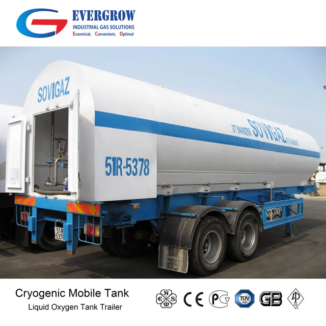 
liquid CO2 oxygen transport tank truck 