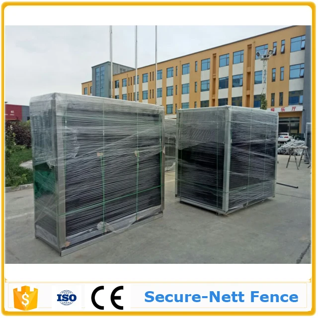 Wrought Iron Gate Mounted Between Stone Pillars Secure-Nett fence