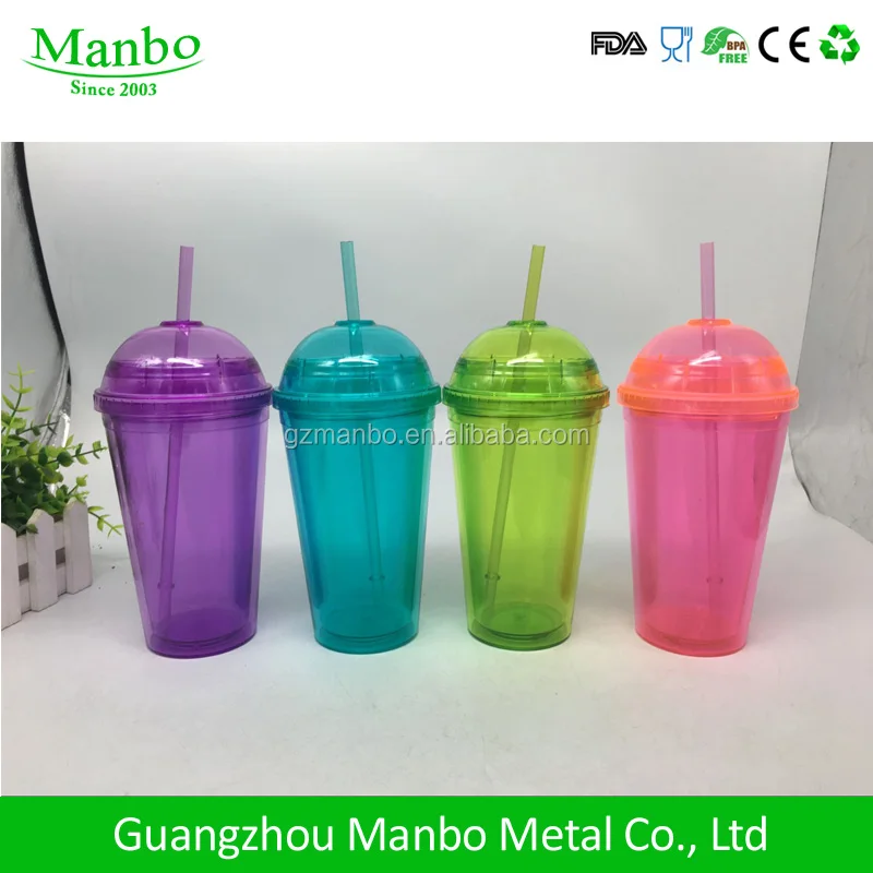 16 oz BPA Free Double Wall Candy Insulated Tumbler Cup with Straw And Lid