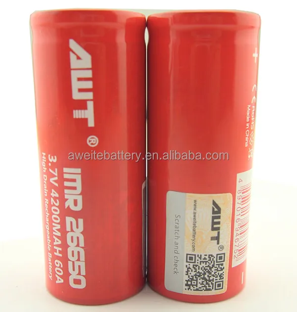 Оригинальный AWT IMR 26650 аккумулятор 4200 мАч 60A awt литиевая батарея для боксмода av mod Набор