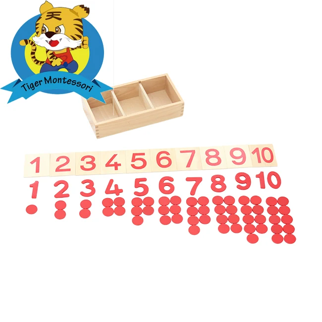 Wooden educational montessori materials for kindergarten and schools the cards and counters