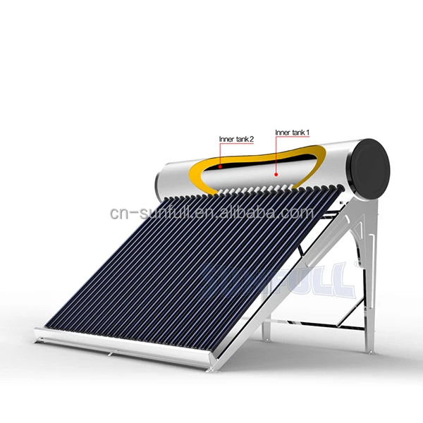 Stainless Steel Double tank Solar Water Heater Non Pressurized