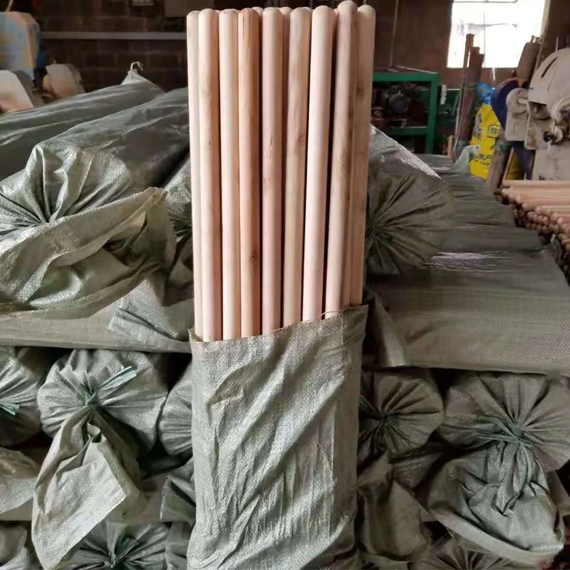 Dome-end and thread tip  Wooden Handle stick for broom push brush holder woods poles for cleaning tool