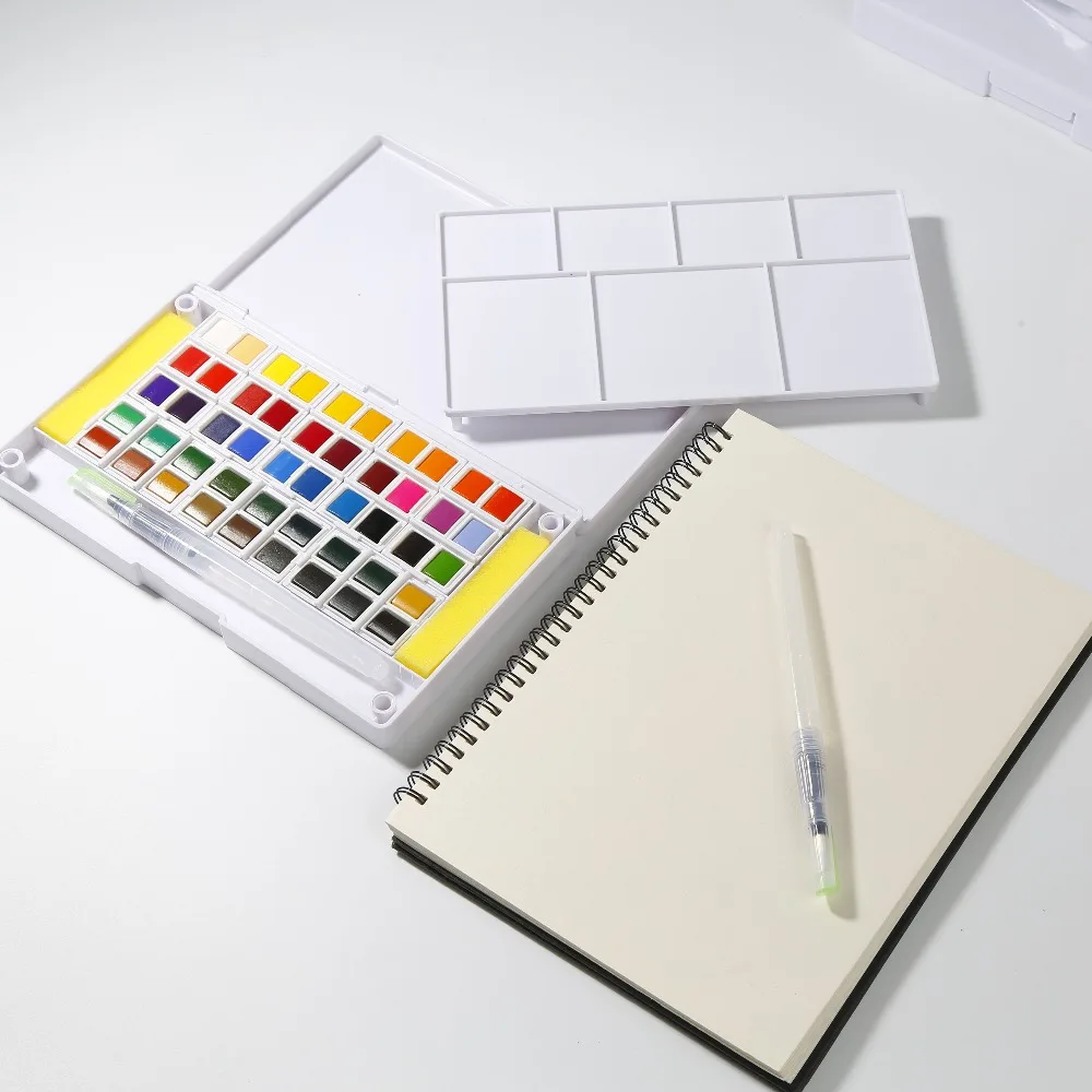 Superior solid water colour pan painting set colorful art coloring set art professional painting set