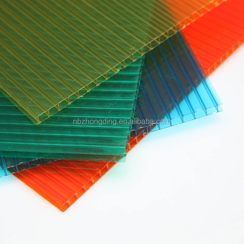 100% virgin Защита от ультрафиолетовых лучей, Sabic материал 3 слоя сотовый лист из поликарбоната