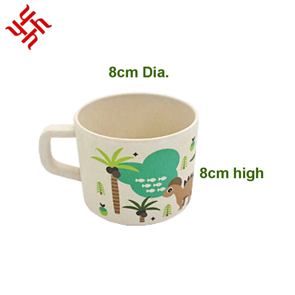 bamboo fiber kids dinner plate set