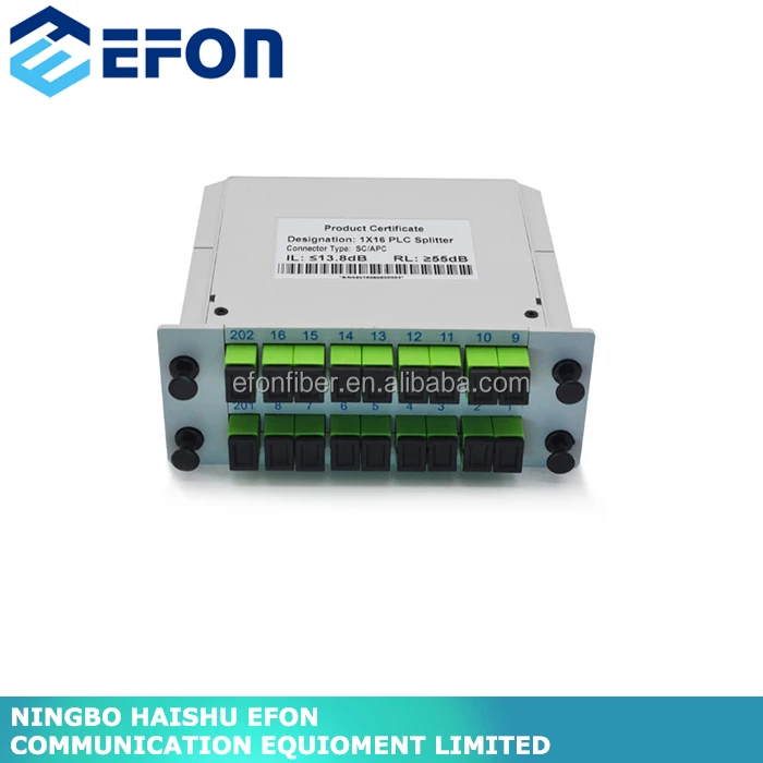 Подключите PLC Splitter 1/16 FTTH SCAPC 1*16 волоконно-оптический сплиттер