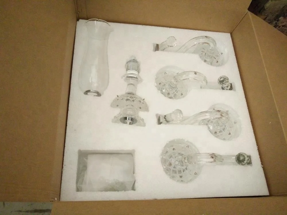 Высококачественный недорогой хрустальный канделябр на 5 рук для свадебного декора стола, оптовая продажа, стеклянный подсвечник с ураганом, распродажа