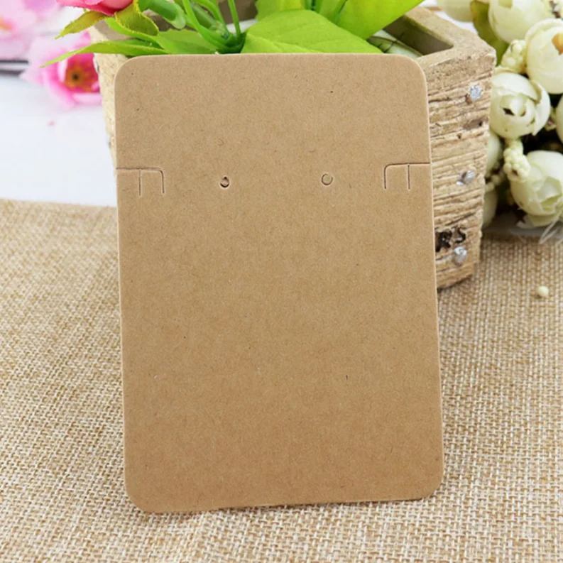 
Small kraft paper tag custom printing logo earrings cards display card wholesale 