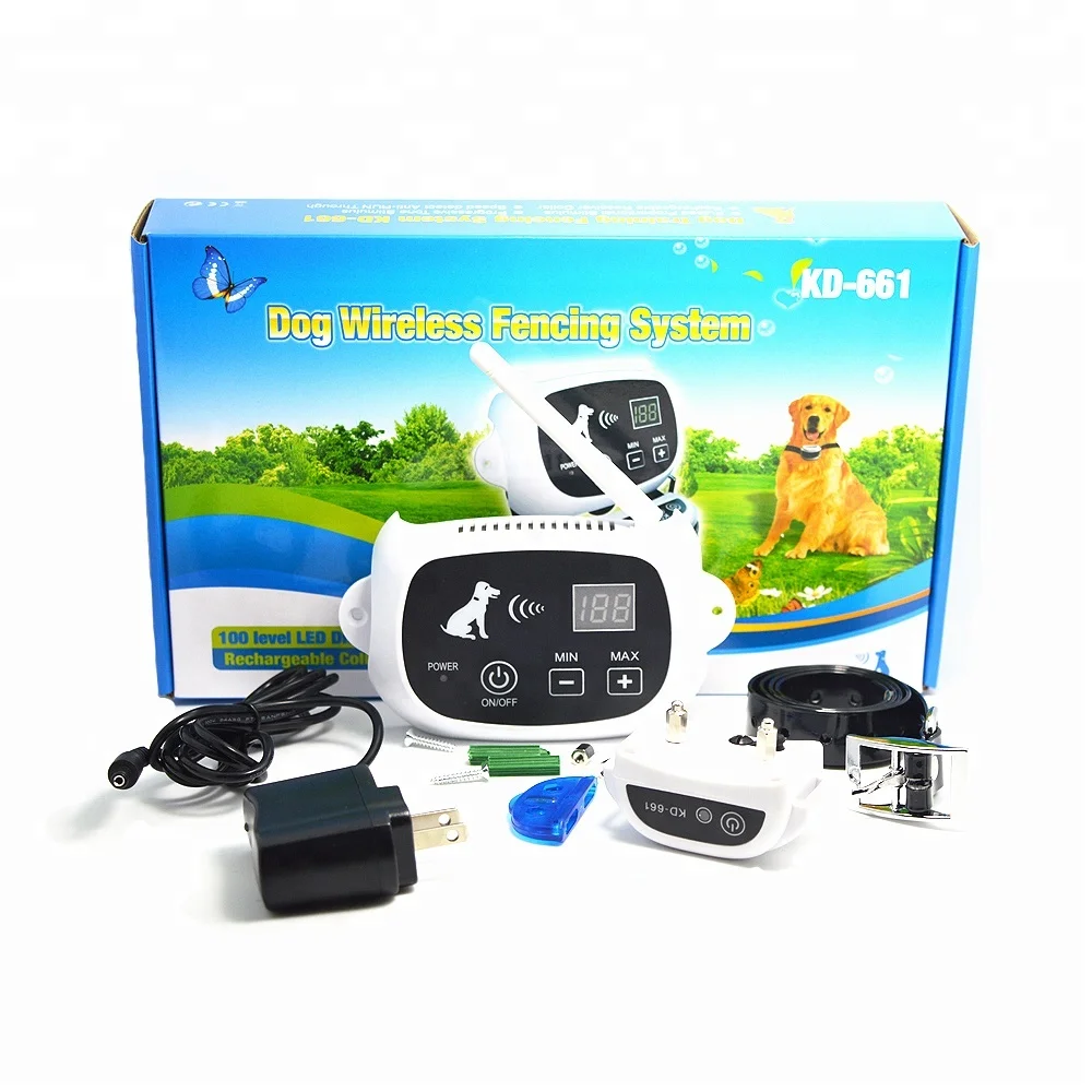 
Wireless Electric Dog Fence Fencing System Safety Pet Waterproof Train Control Device Dog Training Collar 
