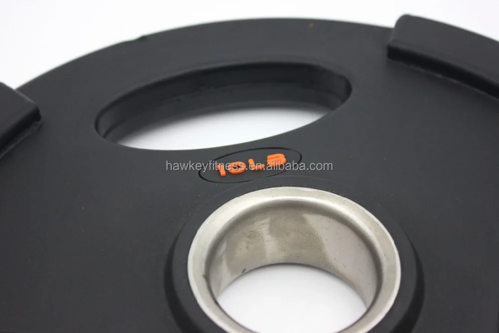 popular Rubber Coated weight plate with three holes