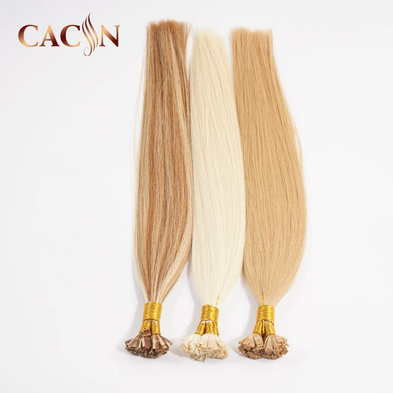 Оптовая продажа длинные плоские волосы remy натуральные русские для наращивания плоский наконечник