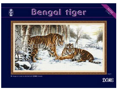 Bengal tiger Dome cross stitch, cross stitch kit, DIY embroidery kit