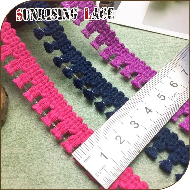 Textile Accessories Latest Tassel Cotton Curtain Fringe Braid Lace Trim